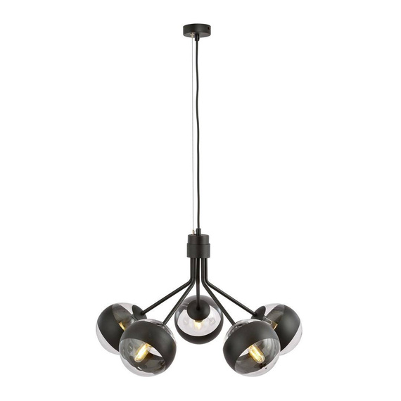 Wisząca lampa NOVA 5 BLACK/STRIPE czarny (1139/5) - Emibig