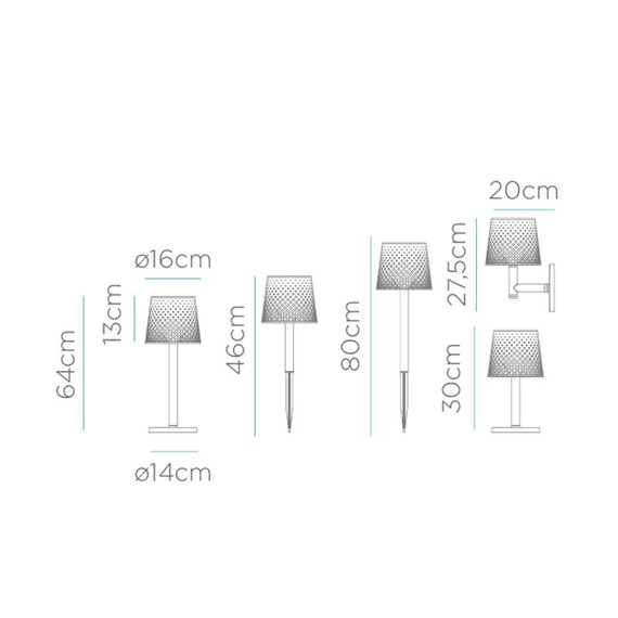 Lampa Stojąca Zewnętrzna Moosee Greta LUMGRE080NXSWNW