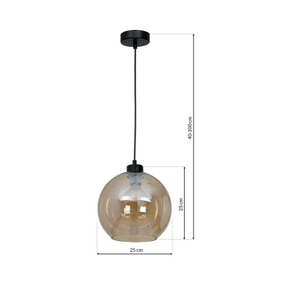 Lampa Wisząca Milagro Sofia MLP6578 Amber