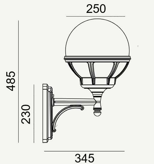 Norlys Kinkiet zewnętrzny Bologna 360BL