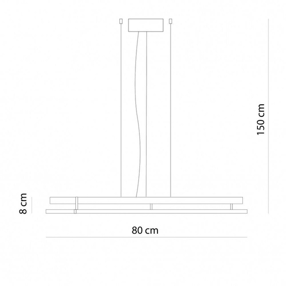 Ramko Echo 80 cm Lampa wisząca ledowa akustyczna 66490 + 66775