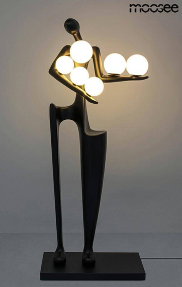 Moosee czarna Lampa stojąca HUMAN DREAMER