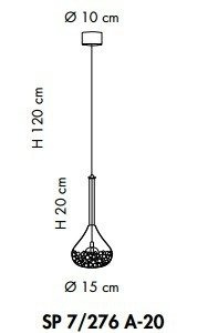 Lampa Wisząca Sillux GRAAL SP 7/276 A-20 20 cm