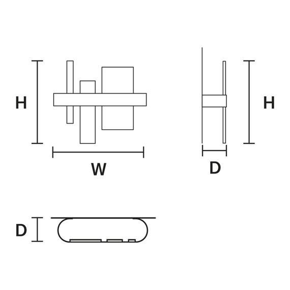 Lampa ścienna Masiero Honice A37 Włoska