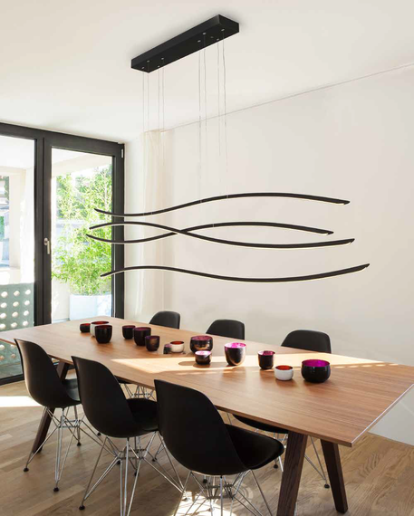 Lampa wisząca Azzardo Waves AZ2912 czarna 