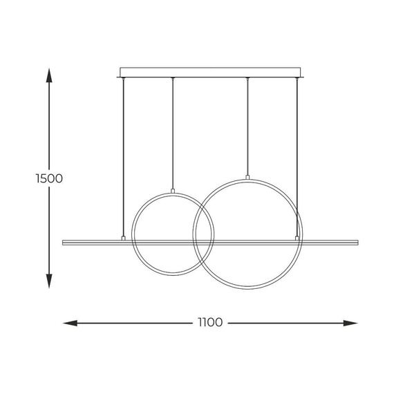Zuma Line Lampa wisząca MD7358-2A-3GT Cholet
