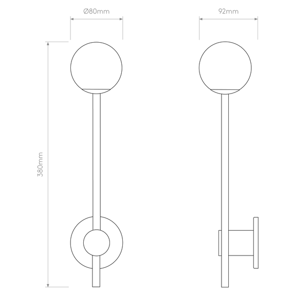 Oprawa Ścienna Astro Orb 1424004