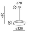 Lampa wisząca Aqform Blos round 59864-M930-D9-00-19