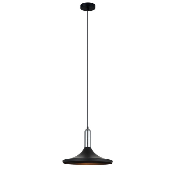 Lampa Wisząca czarna- chrom Italux Lusty
