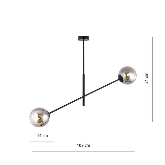 Zwis LINEAR 2 BLACK/GRAFIT czarny (1167/2) - Emibig