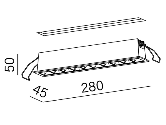 AQForm Rafter points LED trim 28 Oprawa do zabudowy 37973-L930-WB-00-12