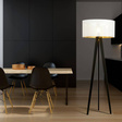 Podłodowa lampa ASTON LP1 WHITE/GOLD  czarny (1147/LP1) - Emibig