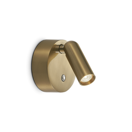 Lampa Ścienna Ideal Lux Bean Ap Round Rechargeable Ottone 350264