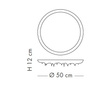 Plafon Lampade Italiane MARTE 50 cm