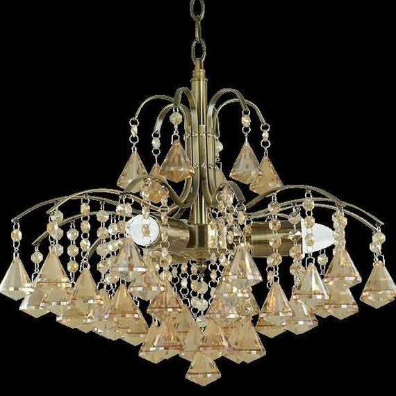 Lampa Wisząca kryształowa Elem Monte Carlo 6246/3 21QG mosiądz