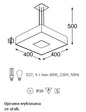 Cleoni Vandura 400 Lampa wisząca 107 Grafit 