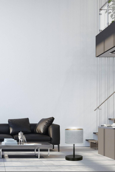 Lampka nocna HILDE LN1 BL GRAY czarny (1050/LN1) - Emibig