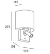 Lampa ścienna LEDS Grok Gamma 05-6423-14-14