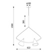 Nowoczesna lampa wisząca Cleoni Rim LA39/C1/116/4000K