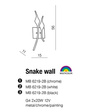 SNAKE wall MB6219-2B black AZzardo Kinkiet AZ1018