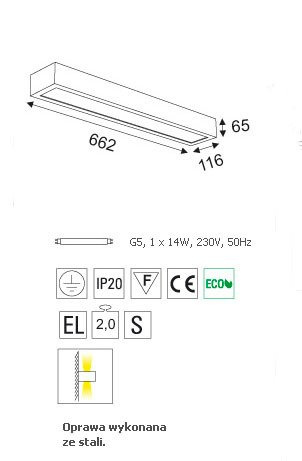 Cleoni NOBLE Kinkiet szary