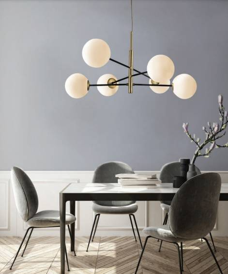 Azzardo Oviedo AZ4421 Żyrandol Czarno Złoty