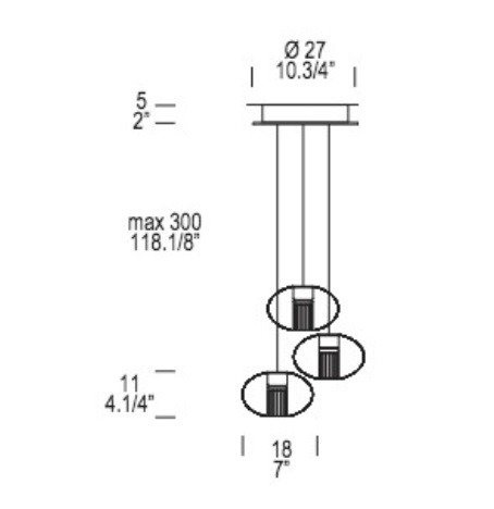 Fairy SG-R3 Lampa Wisząca Leucos owalna 18 cm