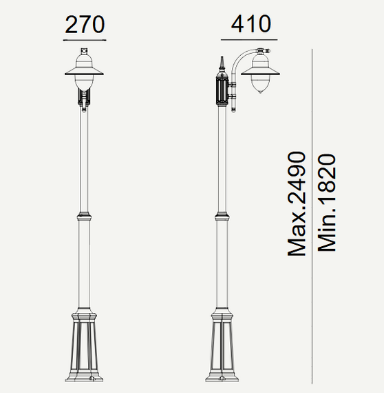 Como 371BL Lampa stojąca zewnętrzna Norlys 