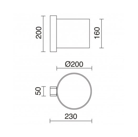 Wood 621C-G05X1A-50-CA Novolux Exo Lampa ścienna