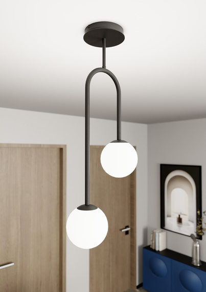 Lampa Sufitowa Emibig Atria 2 Bl Opal (1383/2)