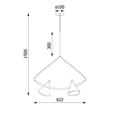 Nowoczesna lampa wisząca Cleoni Rim LA39/C1/116/4000K