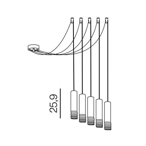Nowoczesny zwis Azzardo Locus 5 AZ3407