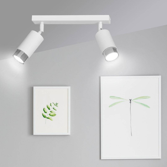 Sufitowy plafon HIRO 2 WH/CHROME biały-Chrom (962/2) - Emibig