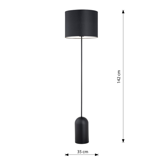Lampa Podłogowa Emibig Aspen Lp1 Black/White (1322/LP1)