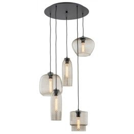 Loftowy Zwis Argon Serafino 2080 Dymne klosze