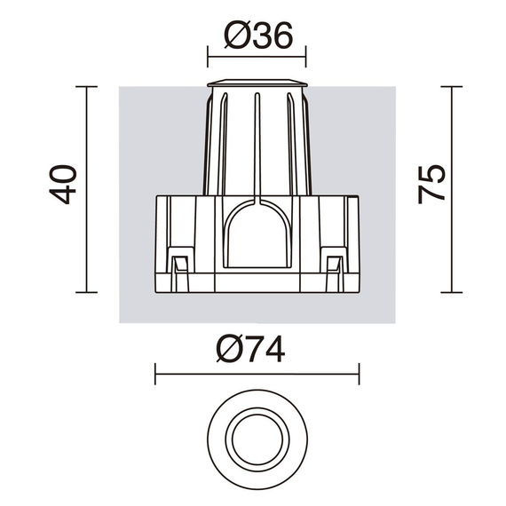 Nabuco 980H-L0103H-30 Oprawa najazdowa Novolux