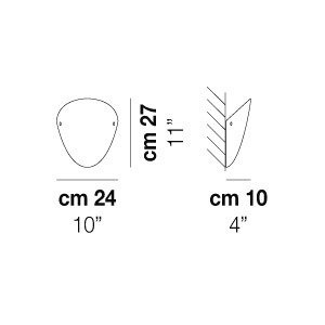 Kinkiet VISTOSI OVALINA AP biała satyna