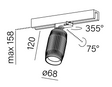 Reflektor do szynoprzewodu 3000K Aqform 16479-M930-WW-00-13