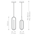 Zwis Eurofase Demark QN-DEMARK-1P-BK