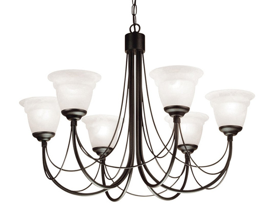 Lampa Wisząca Elstead Carisbrooke 6 black