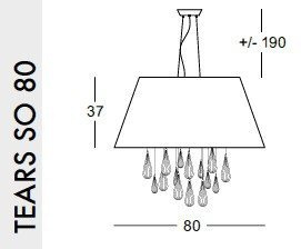 Lampa wisząca Evi Style TEARS SO 80