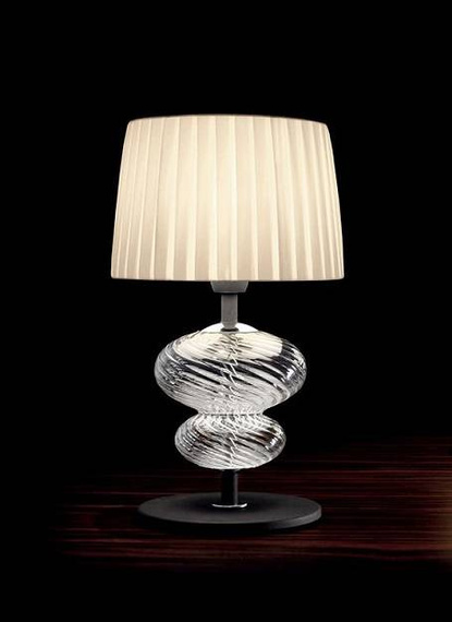 Lampka stojąca Vintage MUSA CO chrom/brązowa