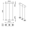Lampa wisząca Cleoni Oti A3 LA361/A3/L09/SdPW/G/116/38D/930