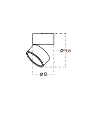 Spot Azzardo Mona AZ6035 Czarny 10W CCT SWITCH