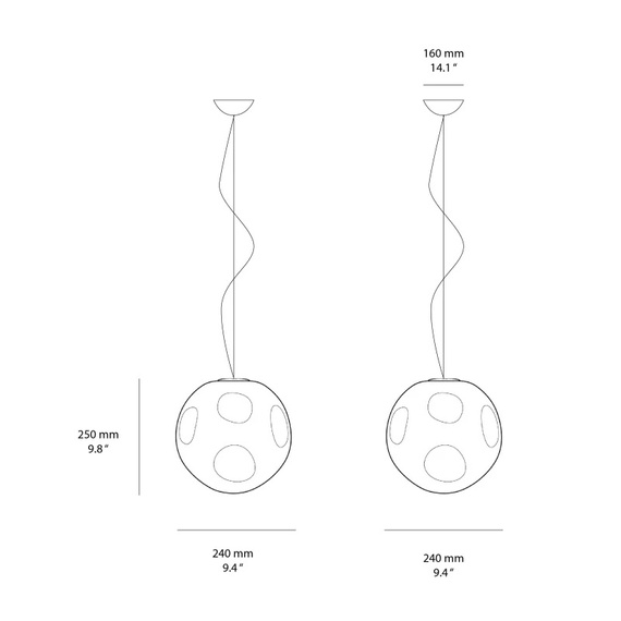Włoski Zwis Foscarini Hoba Media FN3250S2E0-10E30