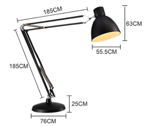 Moosee Gigant JL60211F.BLACK Lampa Stojąca