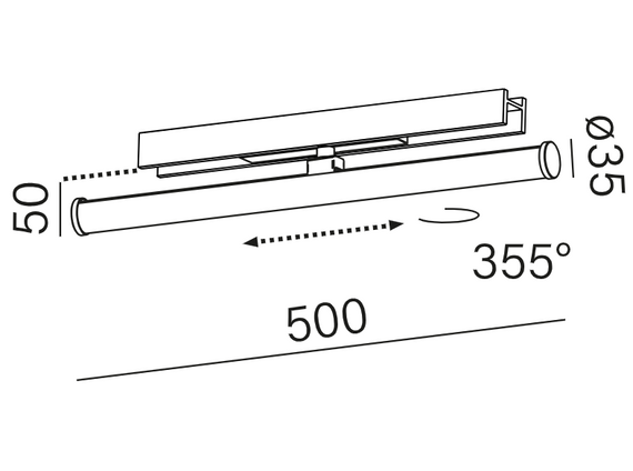 Aqform Lampa do szynoprzewodu 16514-M930-D9-00-12 Tube 3000K