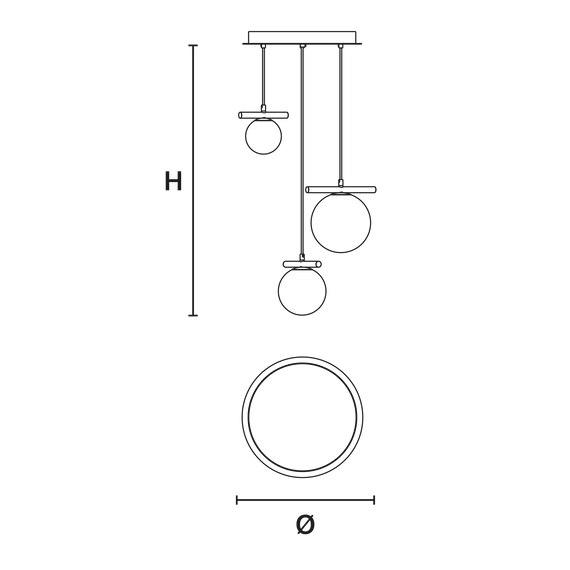 Lampa Wisząca Masiero Posy S3