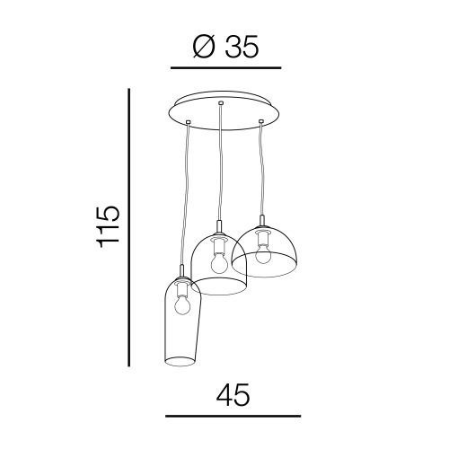 Lampa wisząca Azzardo Blanca AZ3338