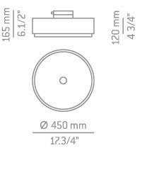 Plafon Estiluz IRIS T-2712 biały/chrom
